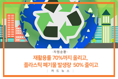 재활용률 70%까지 올리고, 플라스틱 폐기물 발생량 50% 줄이고