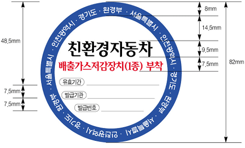 친환경자동차 표지, 1종 저감장치 부착차량