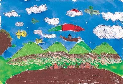 푸른 하늘 낙하산 타고 여행가요(가작)