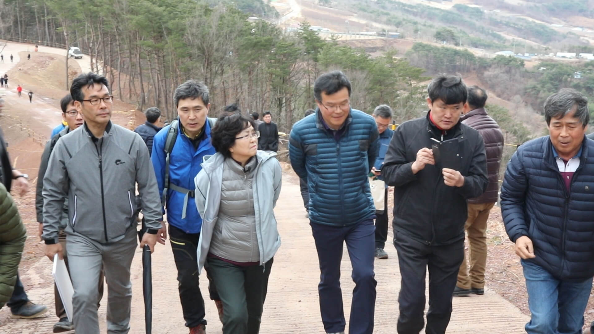 양구리 풍력발전 관련 갈등 현장방문장면