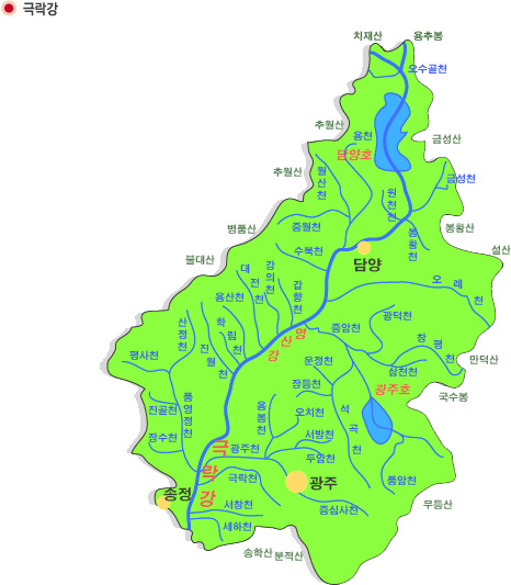 영산강 주요지천 지도_극락강
